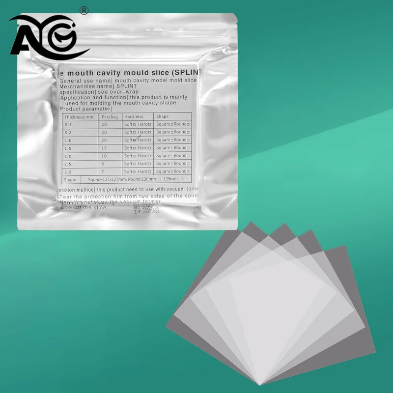 

AG Dental Lab Orthodontic Splint Retainer Slice Vacuum Forming Sheet Soft Hard 0.8/1.0/1.5/2.0/2.5/3.0mm Thermoforming Material