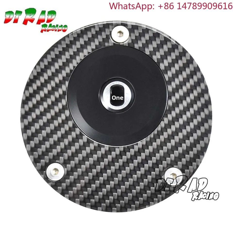 DTRAD Motorcycle Carbon Fiber Fuel Tank Cap Key For YZF R1/M/R3/R6/S/R7/R125/R25/R15 Models 1 PCS With Screws & KeysMotorcycle