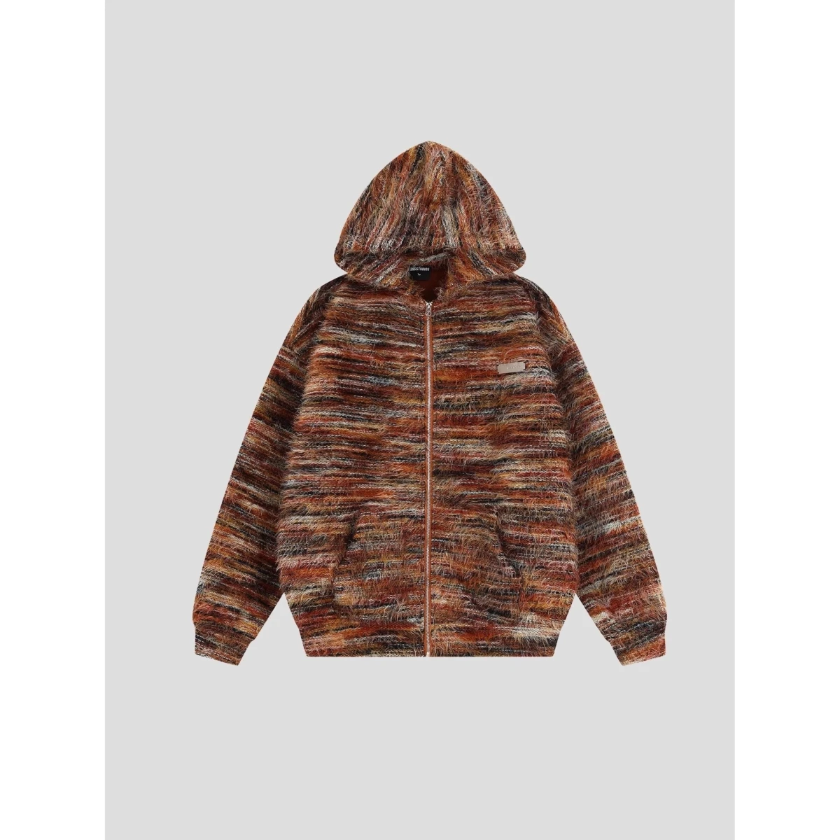 

Autumn Trendy Striped adient Loose Knitted Sweater Cardigan for Men And Women Casual Comfortable Polyester Long Sve V-Ne