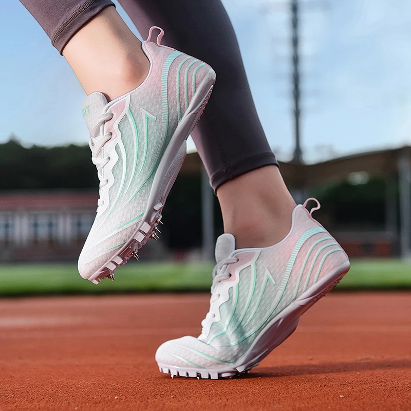 Track and Field Sports Shoes, Men's and Women's Professional Sprint Nail Shoes, Campus Middle Distance Running Training Running