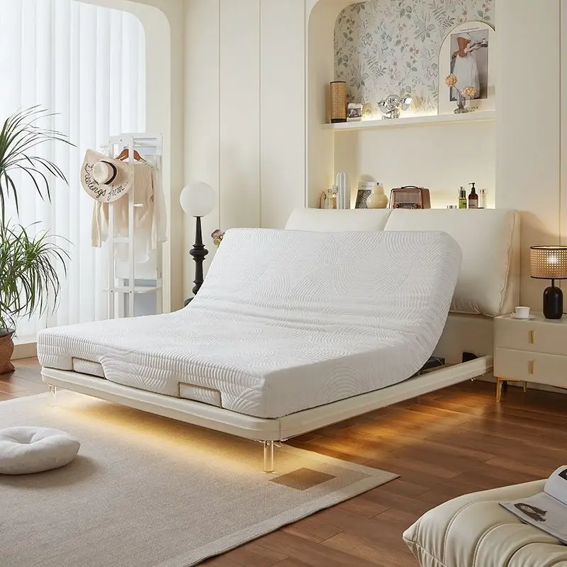 Electric smart bed frame, smart bed, automatic lifting zero gravity massage, multi-function sleeping, master bedroom small