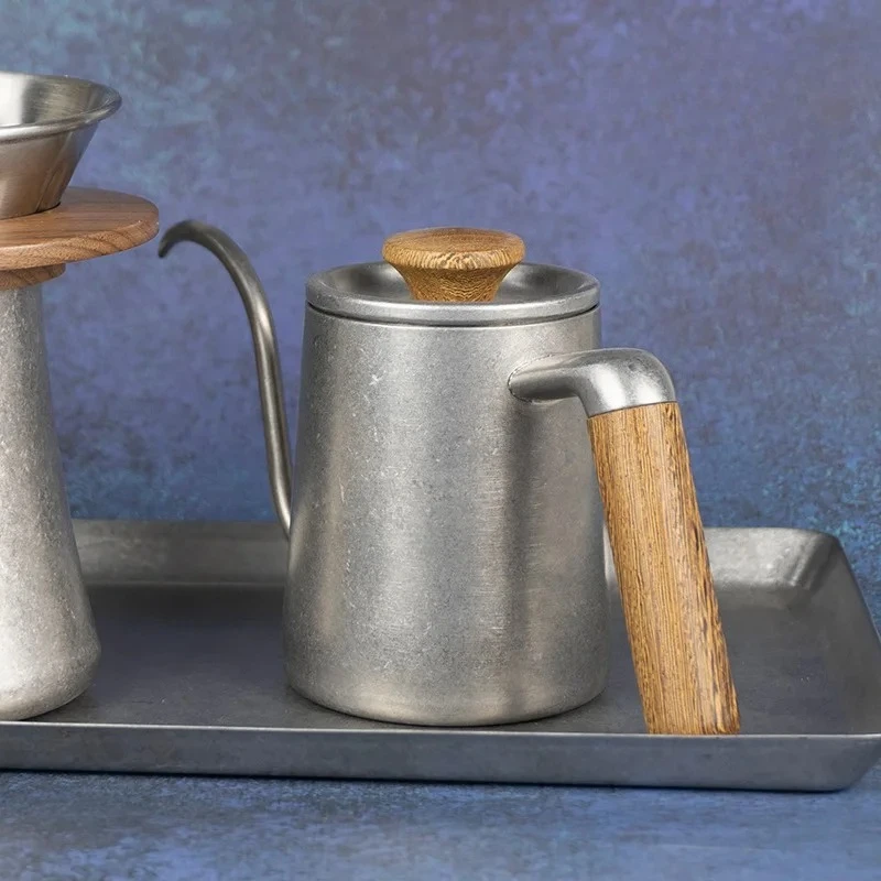 Outdoor Portable Pour Over Coffee Pot Airflow Design Long Spout Flow Control Lidded Brewer