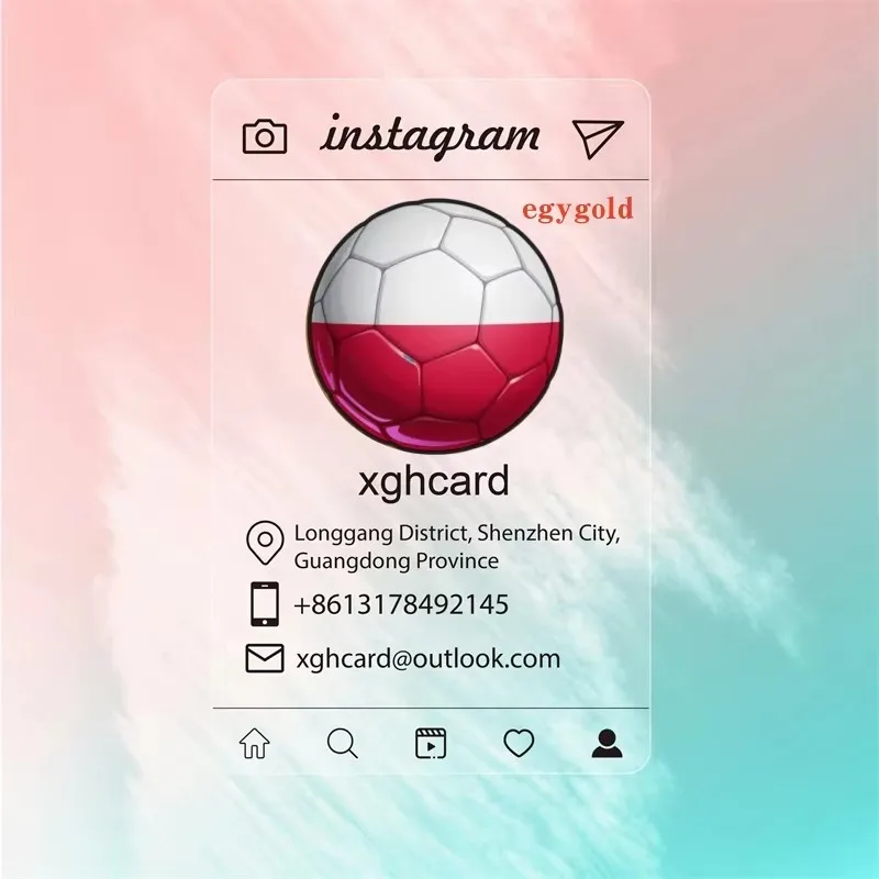 PL Custom Transparent Pvc Card