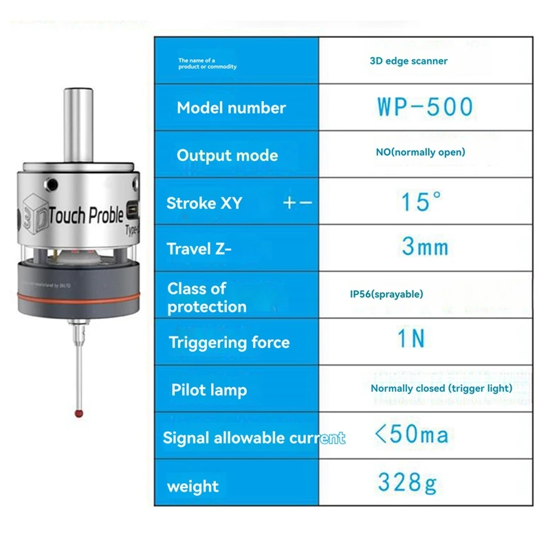 2025 New WP-500 Highprecision 3D Edge Finder CNC Milling Machine Automatic Centering 3 Coordinate Tool Setter