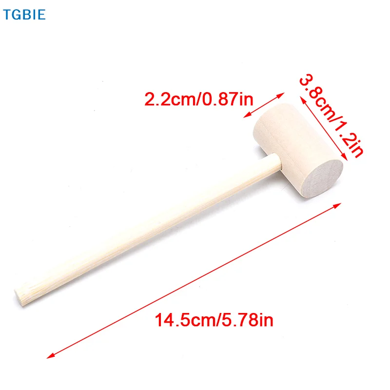 

[TL][TL]5 PCS Mini Wooden Hammer Ball Toy Hitting Replacement Wood Mallets Toy