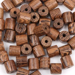 6mm Natural Ebony Chicken Wing Wood Beads Bucket Shape Charms Spacer Beads For Jewelry Making Diy Buddhist Bracelets Accessories