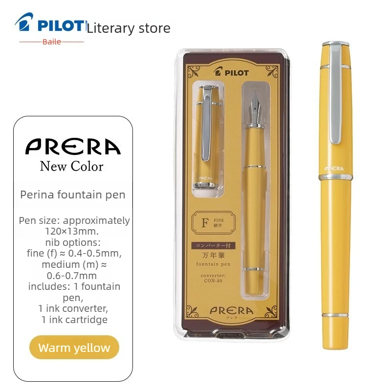 

PILOT Original Limited Transparent FPR-3SR Prera Fountain F Nib Resin Pen Clip Student Writing Business Supplies Gift