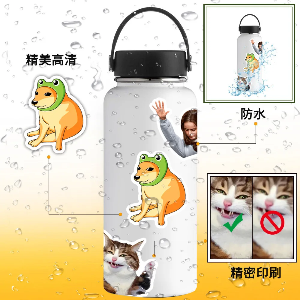 10/30/50PCS MEME Funny Stickers Graffiti Decal Waterproof DIY Notebook Stationery Fridge Luggage Joke Sticker Toy Gift Wholesale