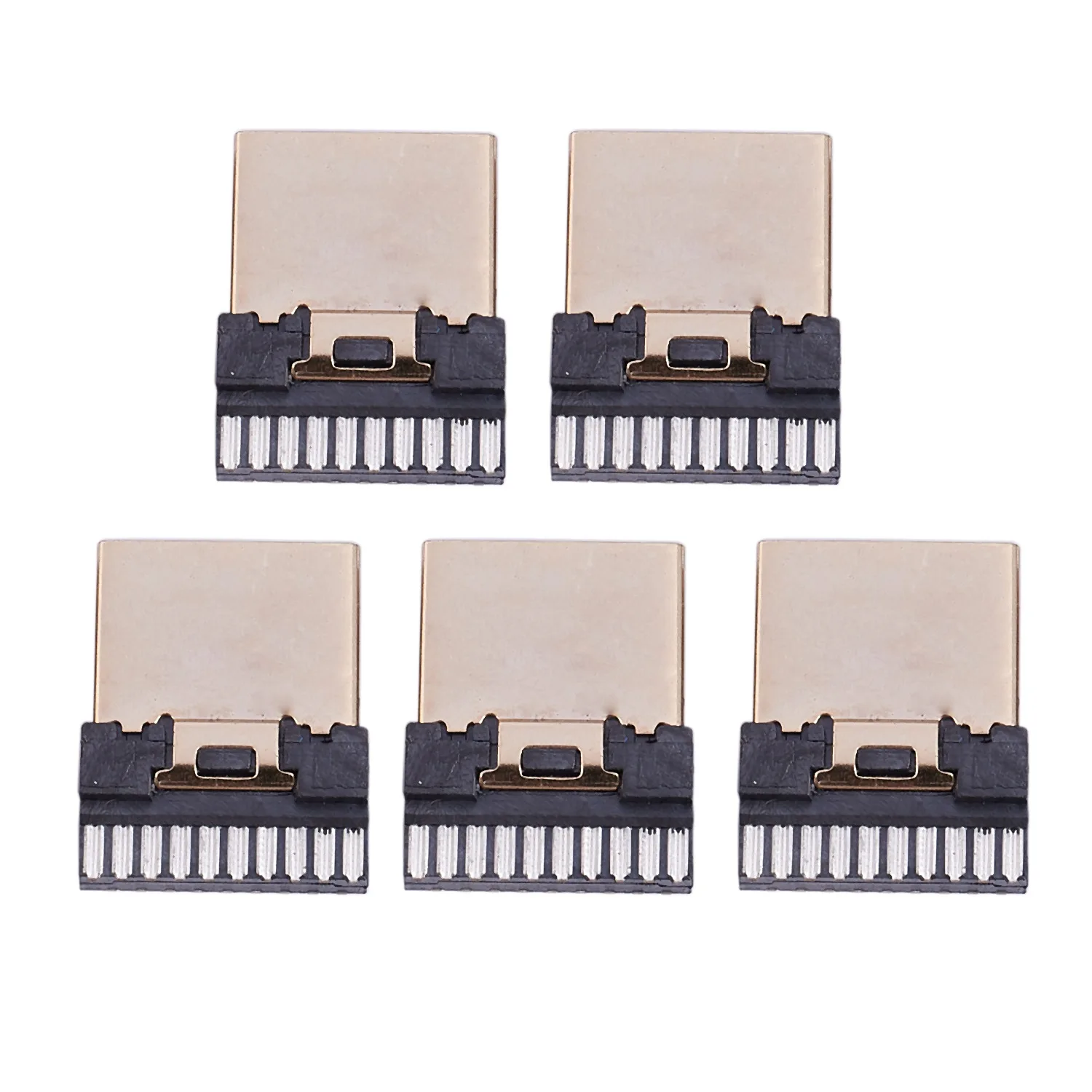 5 Pcs HDMI Male 19 Pins A Type Solder Plug Termination Repair Replace