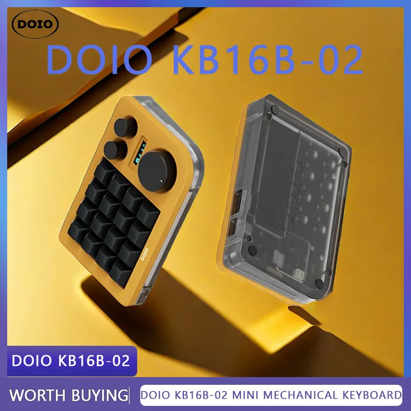 

DOIO KB16B-02 Customized Bluetooth dual-mode wireless mechanical keyboard for designers 16 keys mini keyboard linear axis