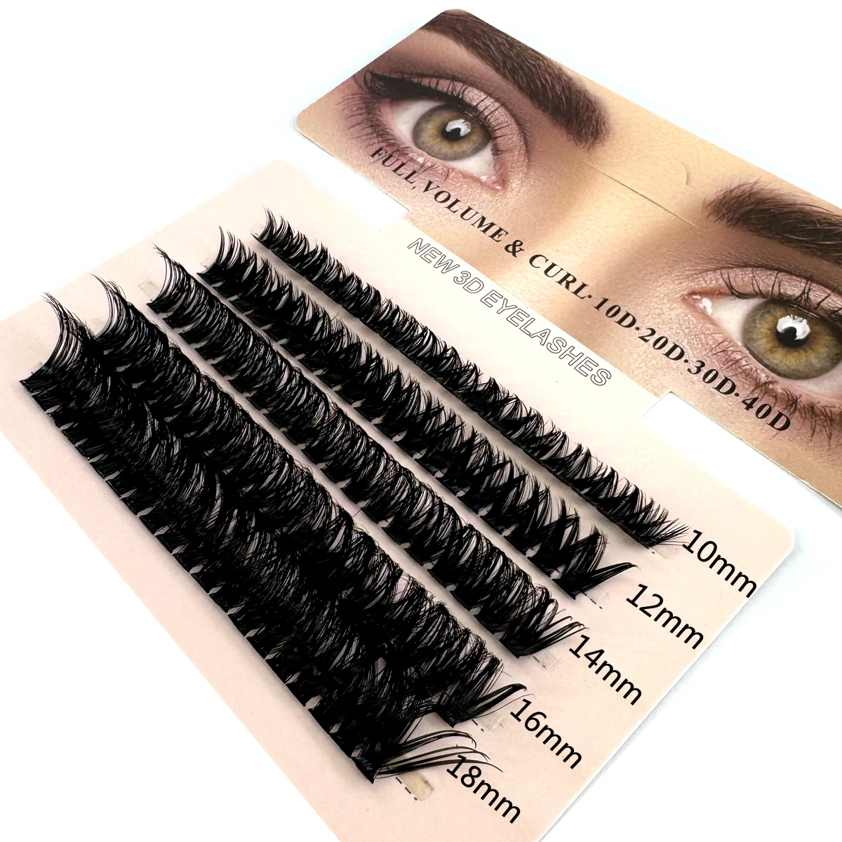 5 Rows DIY 5D Fluffy Lash 60D 80D 100D Thick Eyelash Clusters D Curl Wispy Individual Lashes 10-18mm Cluster Eyelash Extensions