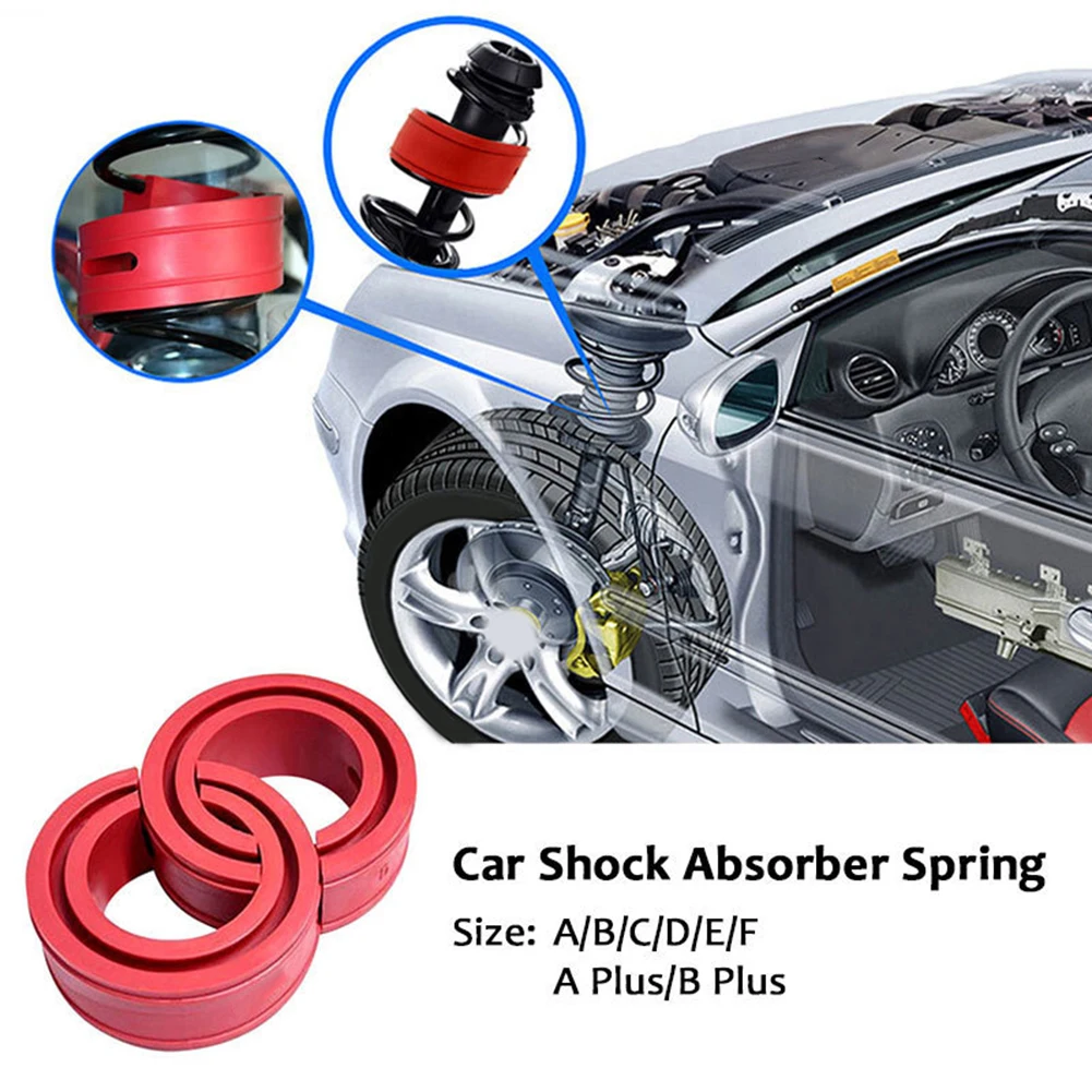 

2PCS Car Cushioning And Shock Absorber 1Adhesive Rear & Front Coil Spring Spacers Coil Spring Booster 1.45"-1.65" Spacin