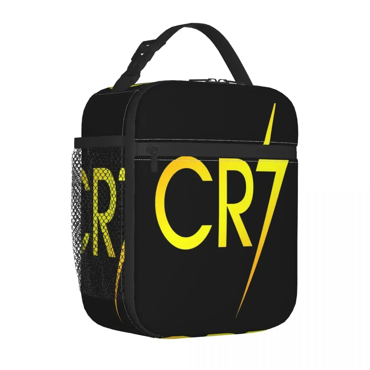 CR7 Football Ronaldo Piłka nożna Izolowana torba na drugie śniadanie Duży pojemnik na drugie śniadanie Torba termiczna Tote Lunch Box Szkolna torba