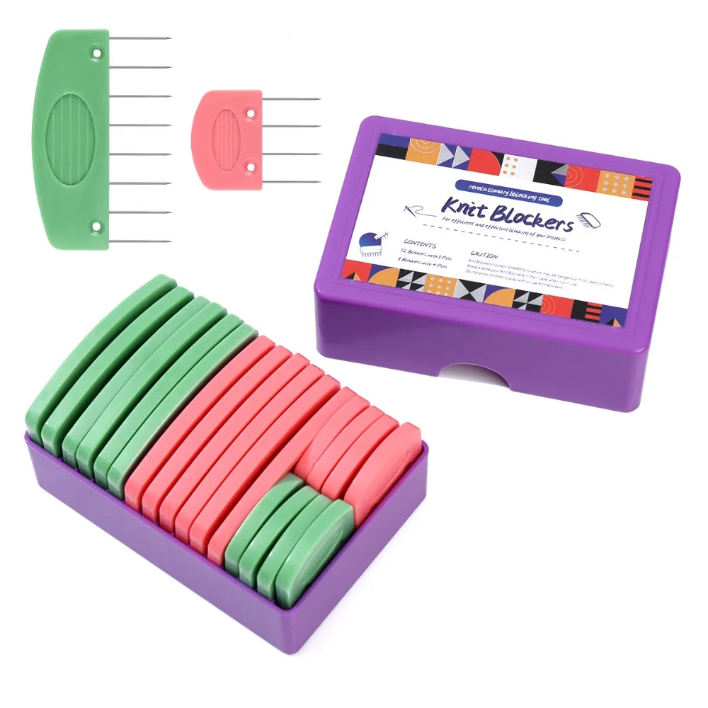 

Rust-Proof Knitting Blockers Set Stainless Steel Multiple Sizes Blocking Combs Durable Knitting Sewing Tools