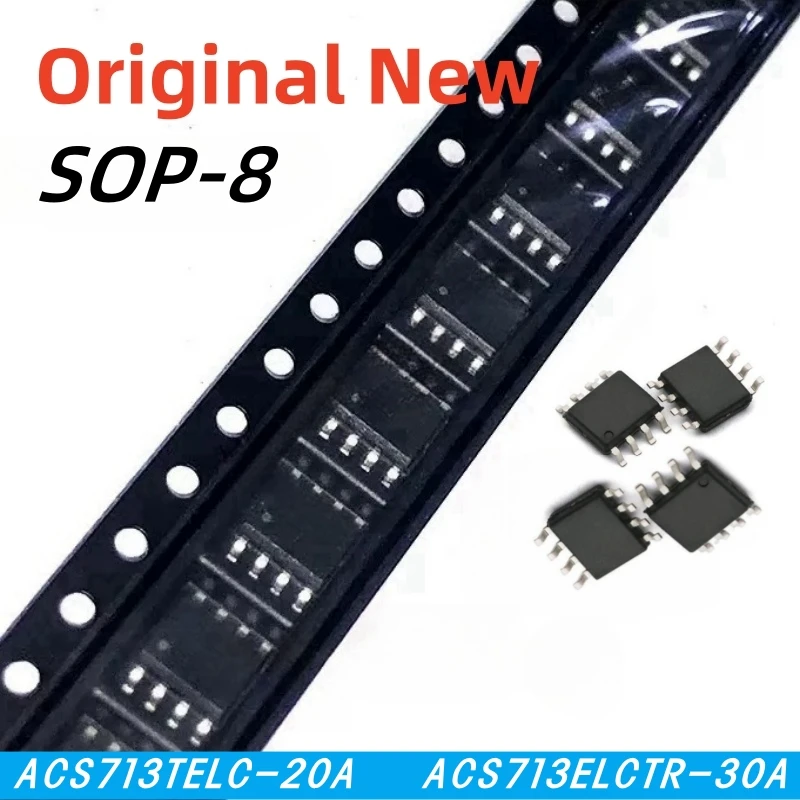 10pcs 100% New ACS713TELC-20A ACS713ELCTR-30A ACS713TELC ACS713T ACS713 SOP-8  Chipset