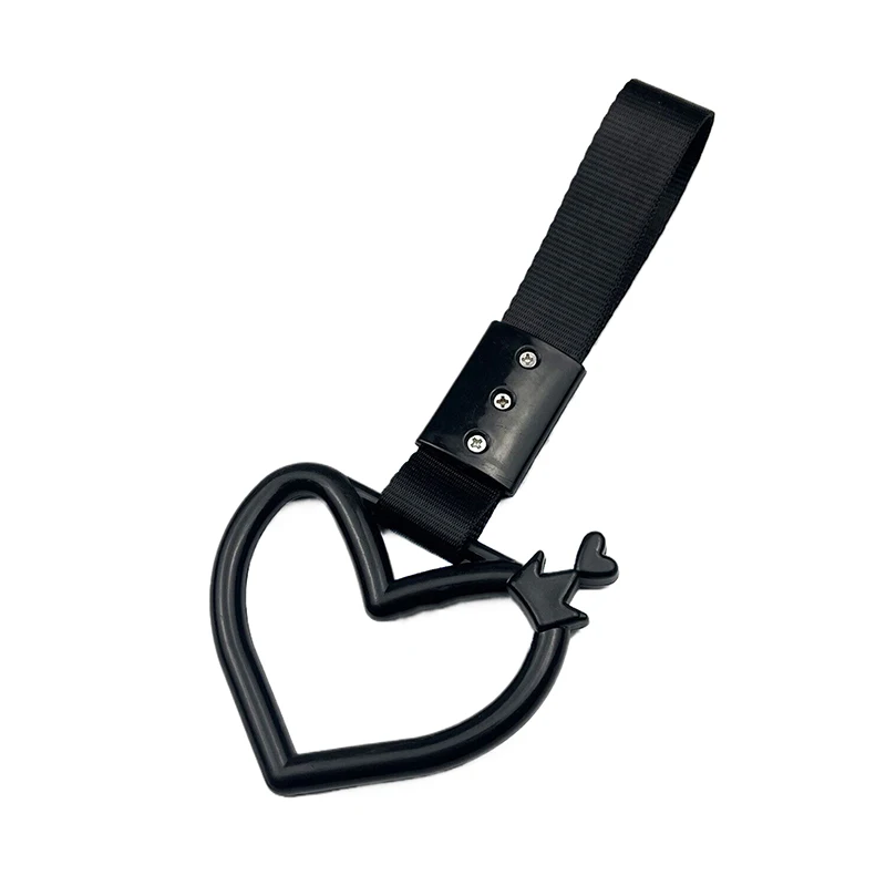 Colorful Car Tow Strap Tsurikawa Ring Heart JDM Train Bus Handle Hand Strap Styling Drift Charm Strap Auto Accessories