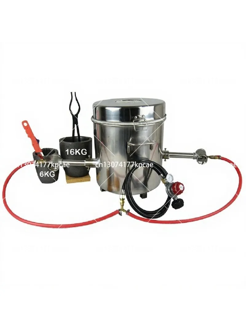 Gold Silver Aluminum Melting Furnace 16KG Capacity Casting Tool 1450°C for Jewelry Making