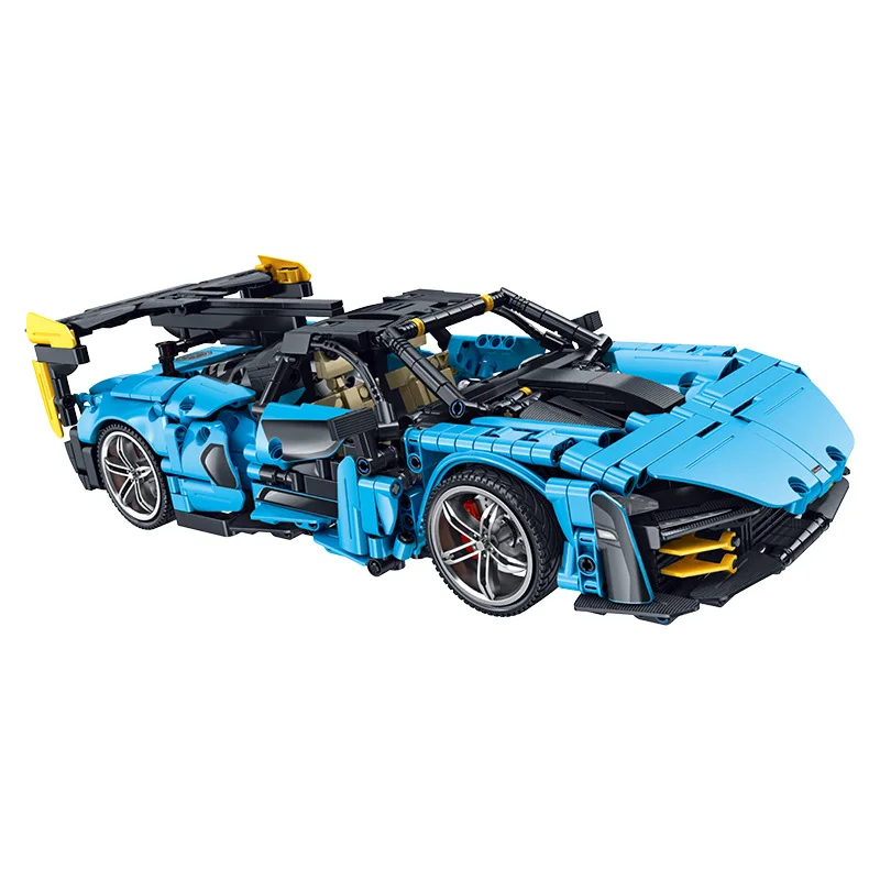 Technical 1:14 Scale Senna GTR Super Sport Car Build Block Model Radio 2.4Ghz Remote Control Racing Vehicle Steam Brick RC Toy