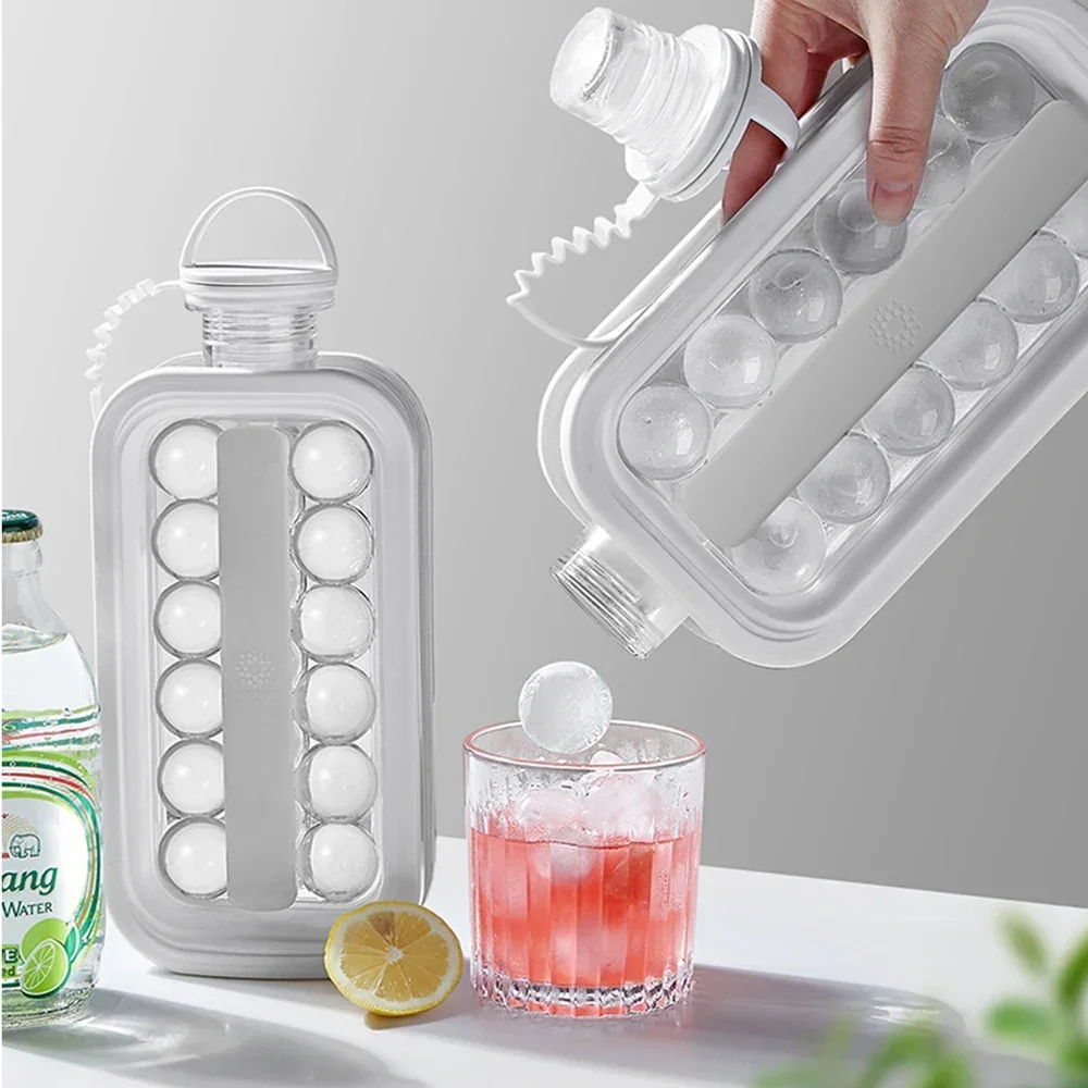 Portable Silicone Ice Ball Maker Kettle Creative Ice Cube Mold Kitchen Bar Gadgets Ice Hockey Lattice Making Tool Kettle