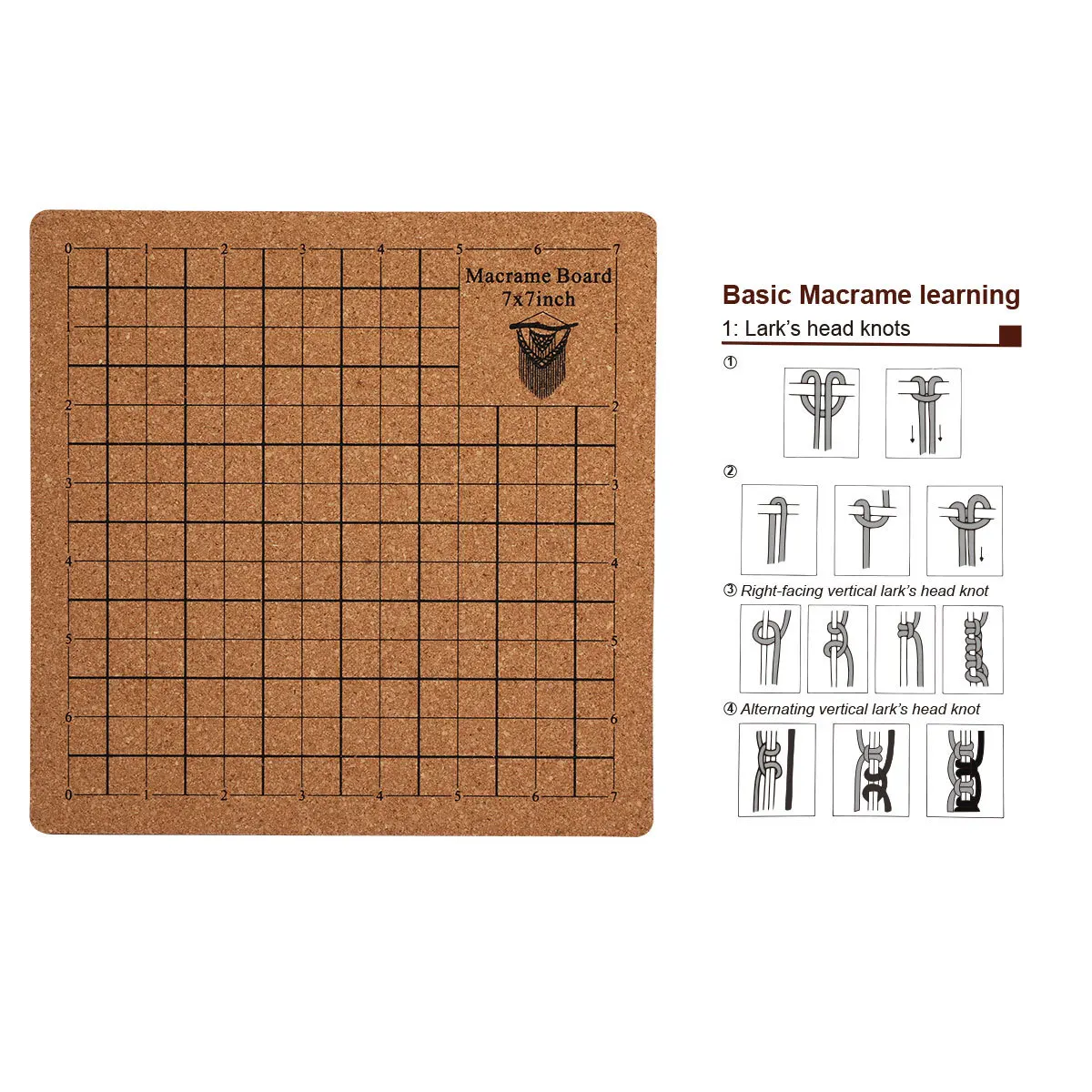Double Side Macrame Board Grided Cork Board 18X18cm/28X38cm For Bracelet Project Jewelry Making Hand Kniting Work DIY Craft view 4