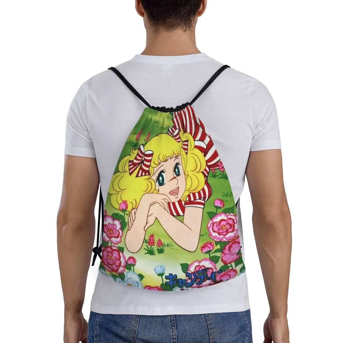 Candy Candy Anime Backpacks Casual Drawstring Bags Sundries Bag Book Bags for Travel School