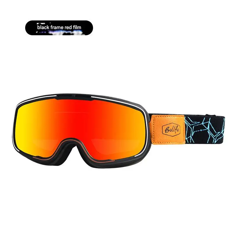 BOLLFO All-Weather Retro Motorcycle Goggles, Anti-Fog for Myopic Riders, Harley Wind Glasses
