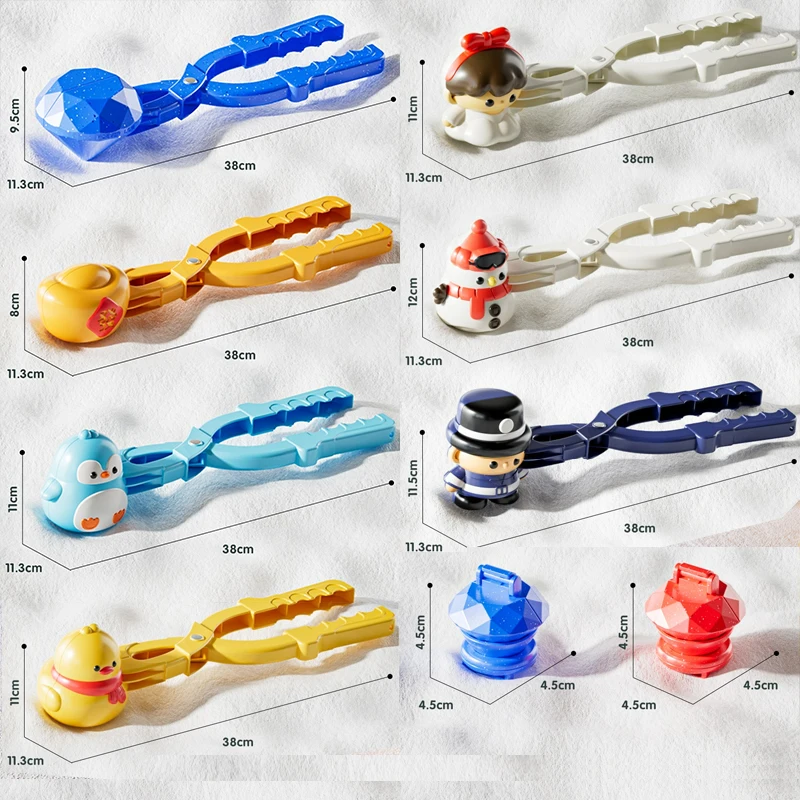 어린이와 성인을 위한 눈사람 펭귄 모양 클립 집게 야외 모래 눈 공 만들기 장난감 재미있는 겨울 스포츠 눈 장난감