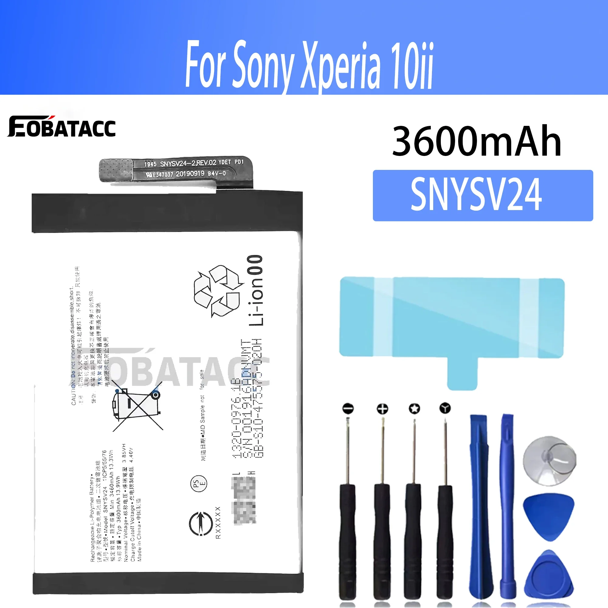 100% New Original Battery SNYSV24 For Sony Xperia 10ii Battery + Free Tools