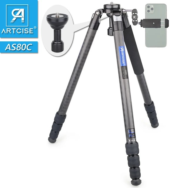 Carbon Fiber Tripod As80c Heavy Duty Camera Tripod Ultra Stable &  Lightweight Professional Camera Travel Tripod Bowl Adapter - Tripods -  AliExpress