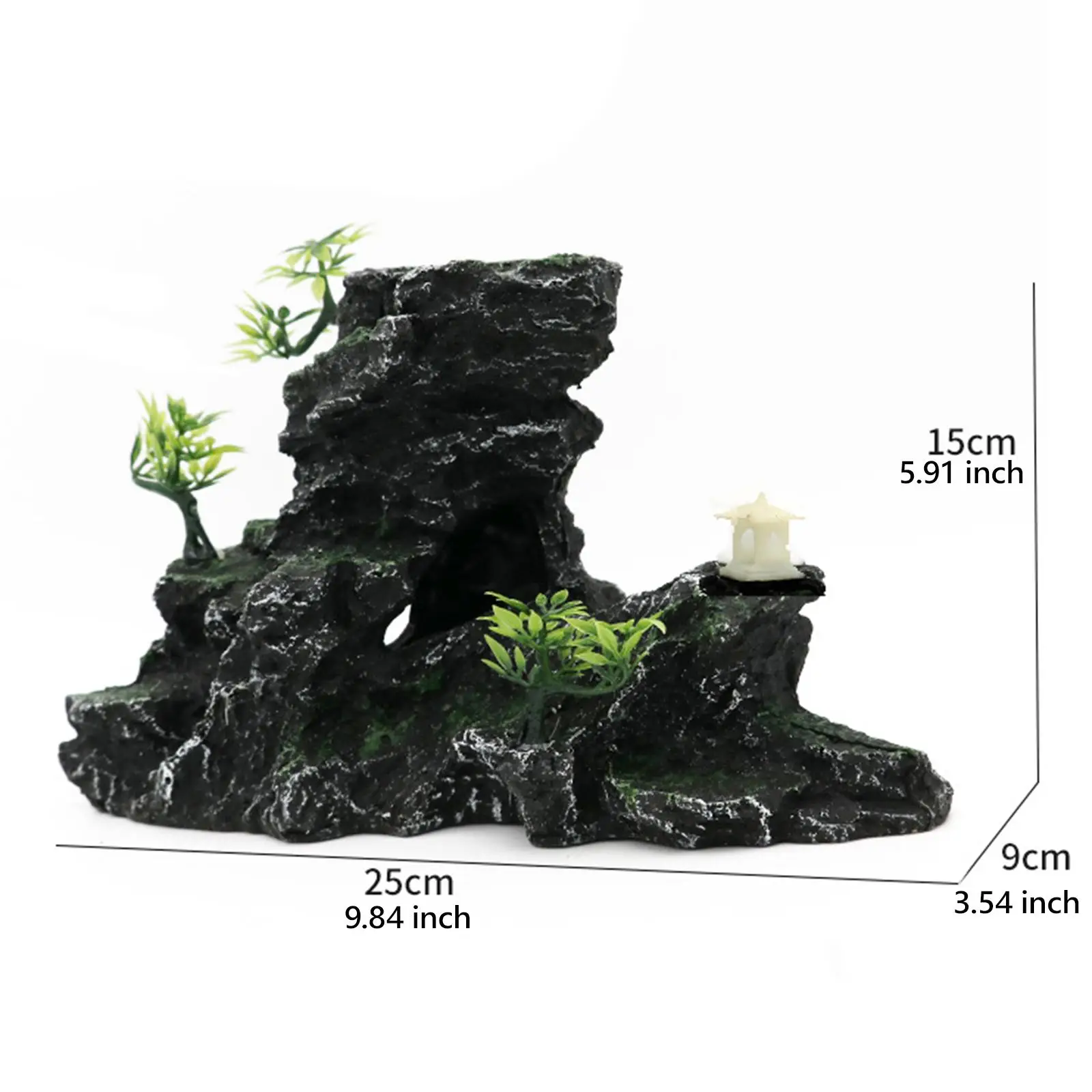 Fish Tank Decoration Background Multifunctional Aquarium Decorated Mountain View Stone Ornament for Micro Landscape Fish Tank