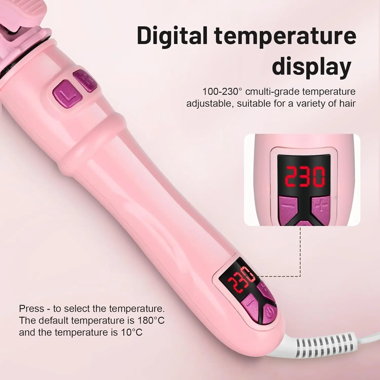 Automatic Curling Iron Hair Curler Electric Negative Ion Auto Rotating Curling Tool 1.1 Inches Barrel Suitable for All Hair Type