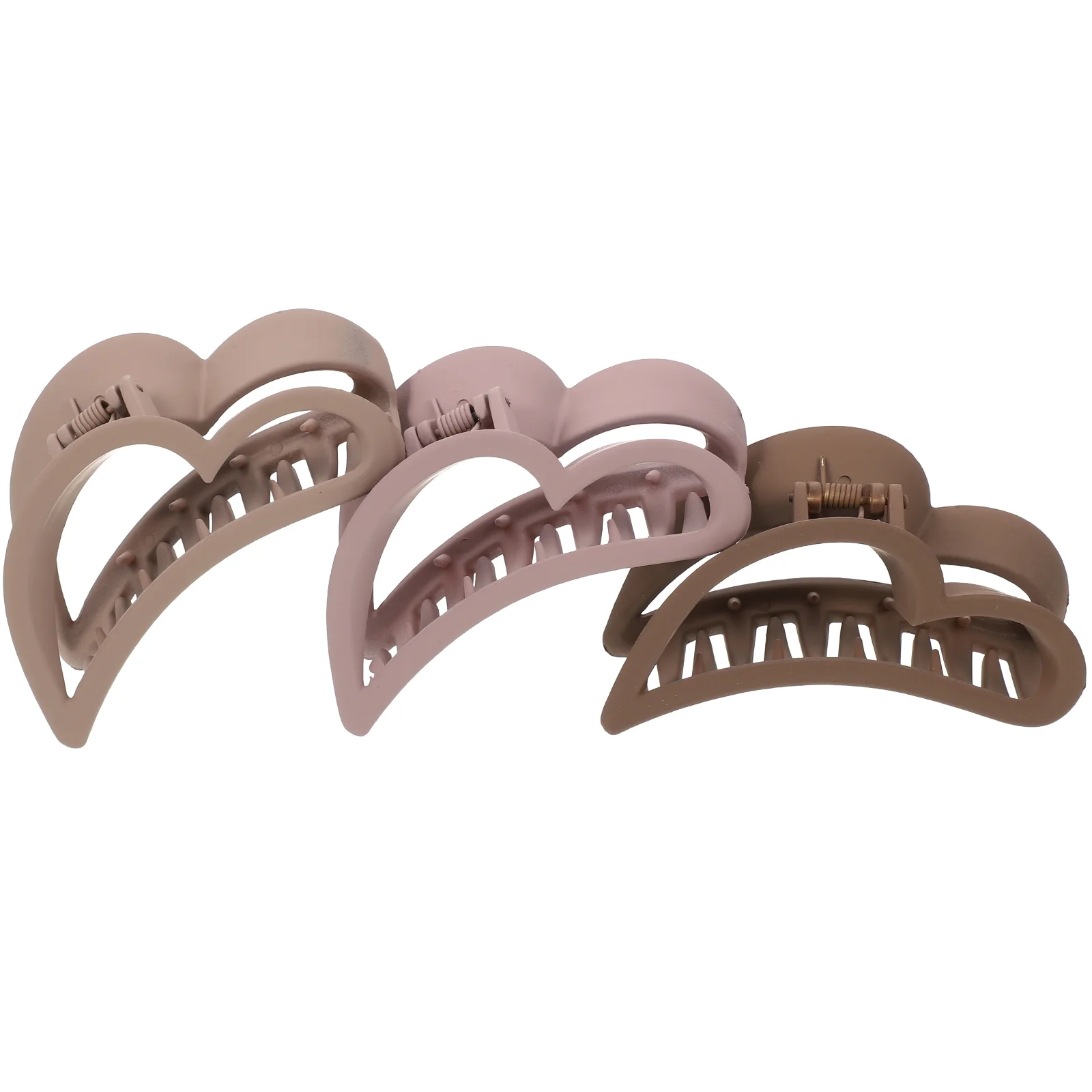 

3Pcs Heart Hair Claw Clips Heart Shaped Medium Claw Clips Hair Jaw Clips Nonslip Hair Clamps heart claw clip