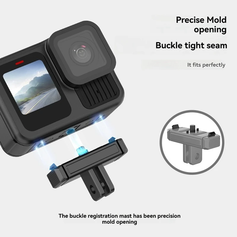 Magnetic Quick Release Base For Gopro Hero 13 Adaptor Kit For Two Prongs Action Camera Mounting Accessory