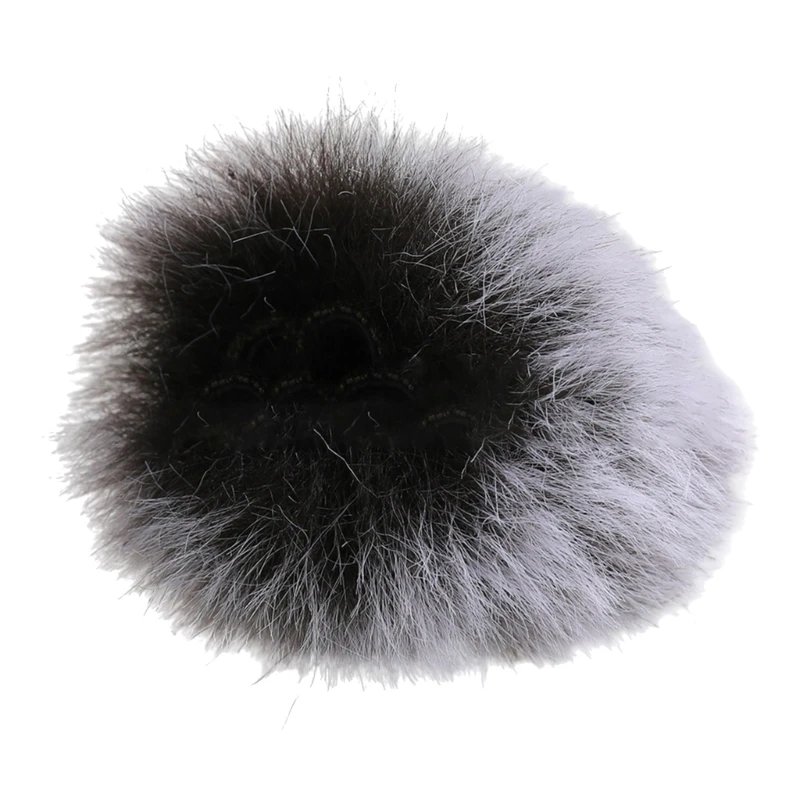 E9LB Stylishs Artifical Furry Windshield for ZV1 VLOG Microphones Improve Recording