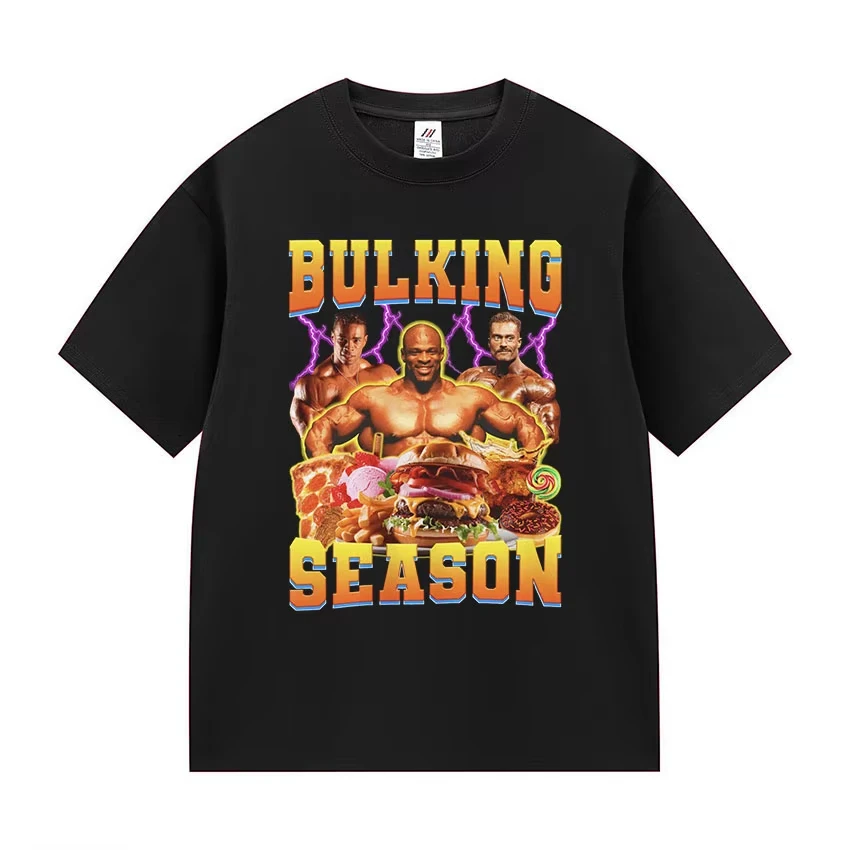 Bulking Season Kevin Levrone Funny Gym Women Fashion Short Sleeve T-shirt Summer Streetwear Harajuku Sleeve Aesthetic Clothes