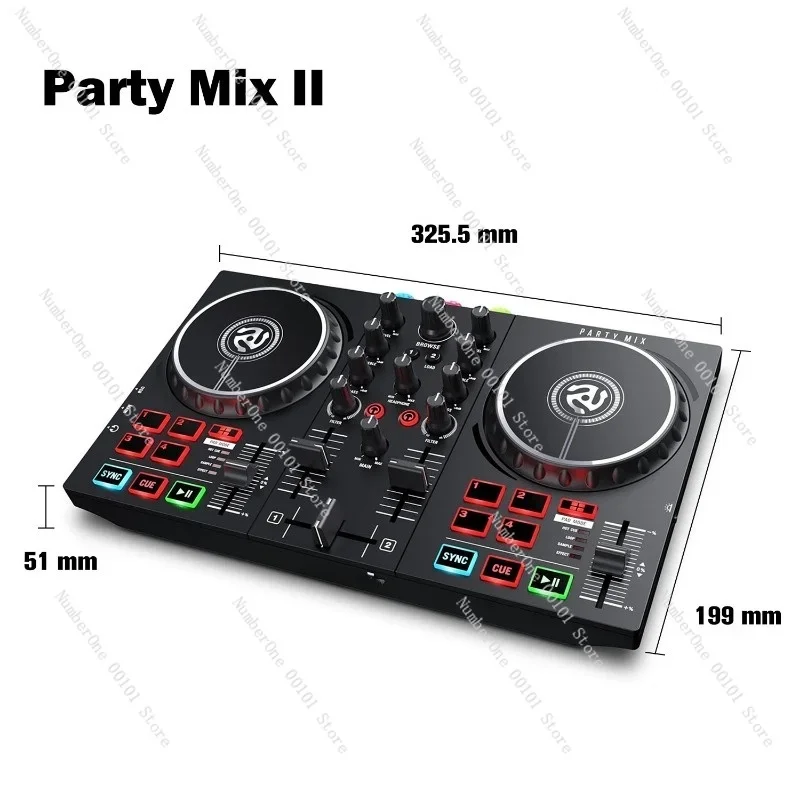 Partymix2 II Live DJ Lighting Mini Disc Maker Portable Controller Disc Player