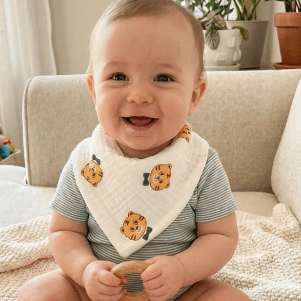 

Mealtime Skin-Friendly Soft Baby Bibs Cotton High Absorb Newborn Drooling Bib Button Closure Solid Color Burp Cloth Feeding Time