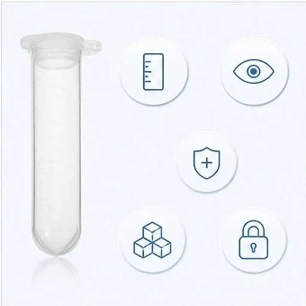 300Pcs Clear Centrifuge Tubes 5Ml Graduated Plastic Laboratory Sample Storage Test Vials for Scientific Experiments