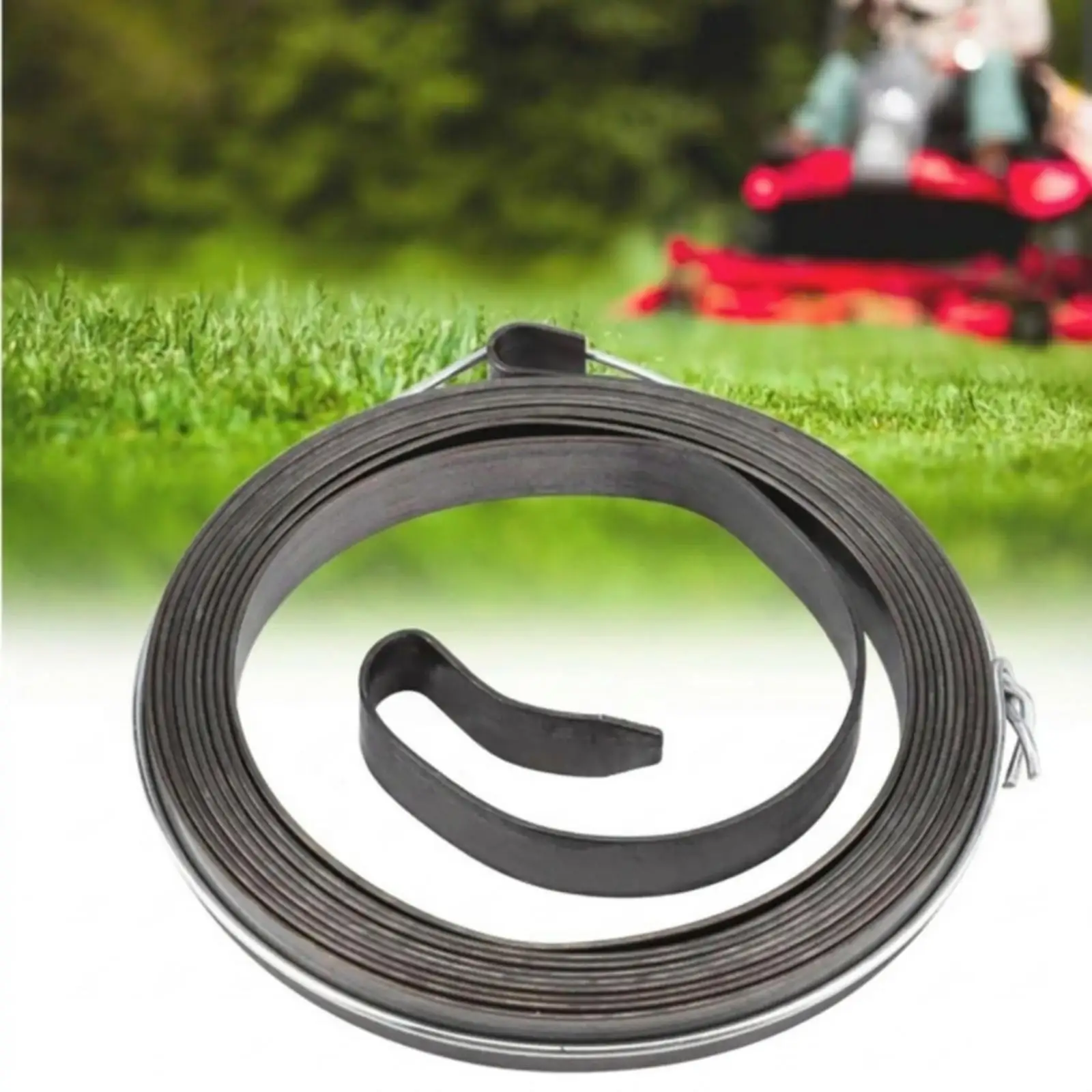 Engine Starter Recoil Spring Replacement 160cc Retraction Coil with Hooked Ends for Gas Engine Pull Start Maintenance Metal
