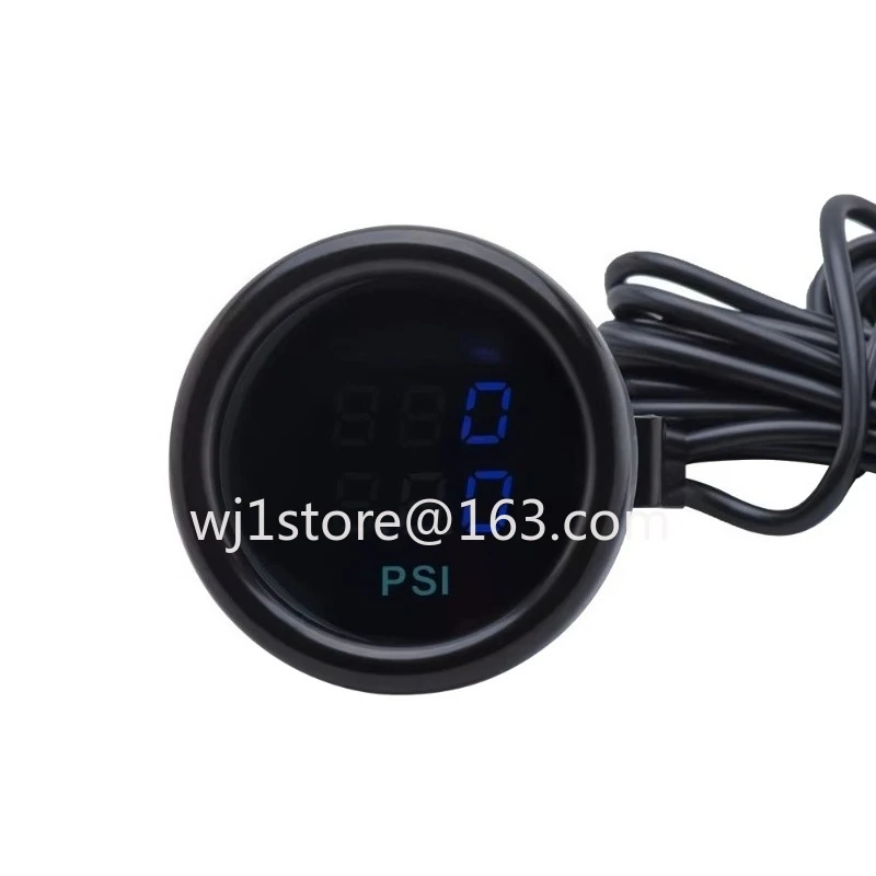 52Mm Dual Display Dual Air Pressure Gauge PSI Bar Air Suspension Red and Blue LED with 2pcs 1/8NPT Motorized Sensor