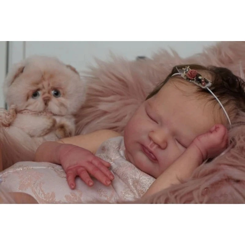 18inches Reborn Doll Kit Quinlyn Newborn Baby Doll Parts with Cloth Body Unfinished DIY Doll Kit Handmade Kit Bebe Reborn