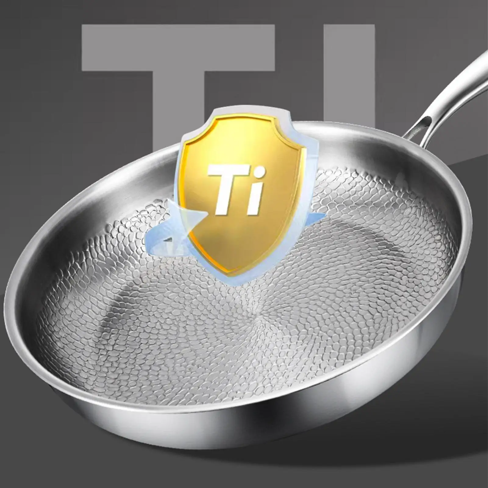 26/28/30cm Titanium Pan Frying Pan with Lid Scratch-Resistant Skillet for Kitchen  Cooking Grilling Pancake Making Restaurant
