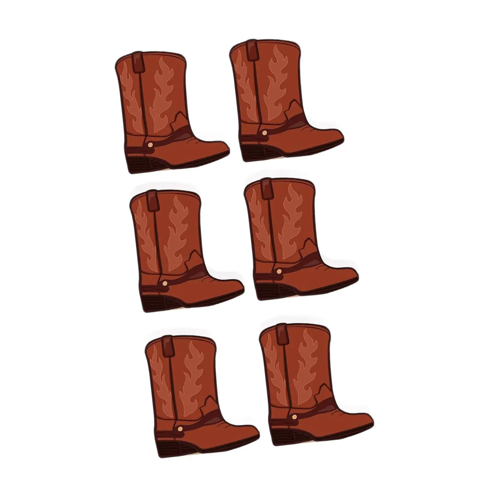 6 Pieces Western Cowboy Boots Flower Boxes for Bedroom Holiday Study Room