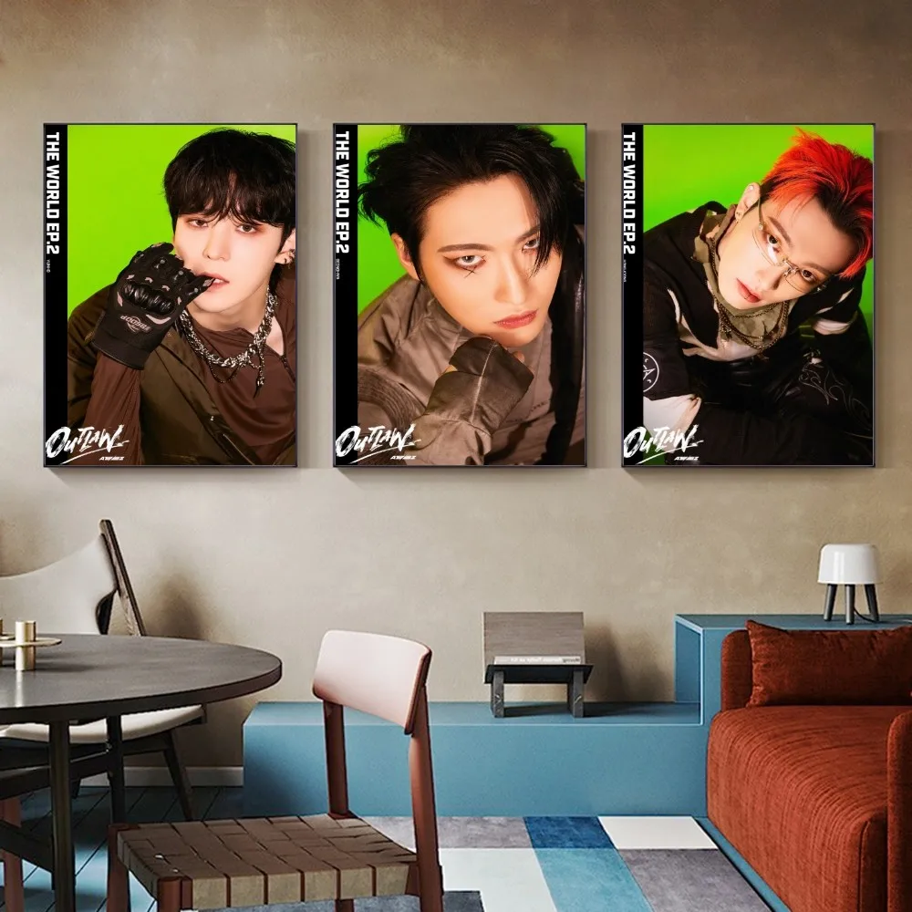 South Korean Male Singing Group ATEEZ Poster Wall Art Print canvas Painting Bedroom Study Studio Living Room Decoration