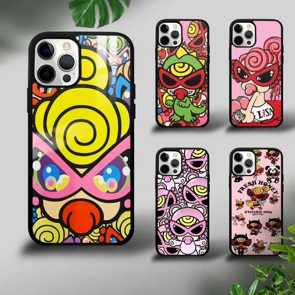 Funda de teléfono Kawaii H-Hysteric M-Mini para iPhone 16 15 14 13 12 11 Pro Xs Max Mini Plus Celulares Funda dura