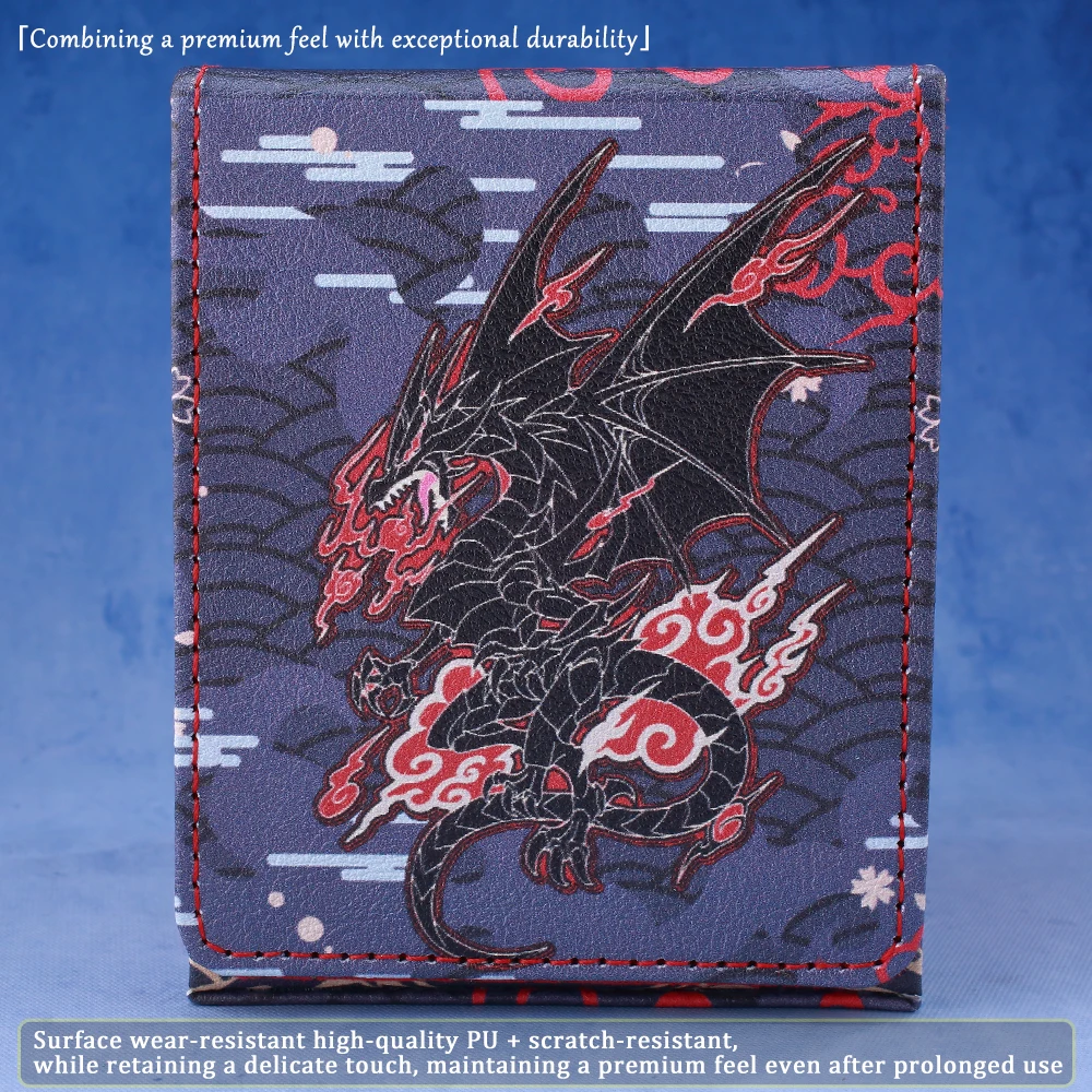 ​Infinite Potential TCG Card Case, Red Eyes Black Dragon Theme, 120+ Large Capacity Storage Deck Box for PTCG, YGO, TCGMTG Cards