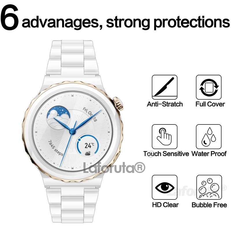 Huawei için temperli cam izle GT 3 Pro seramik koruyucu huawei Huawei 43 46mm ekran koruyucu Film Smartwatch aksesuarları