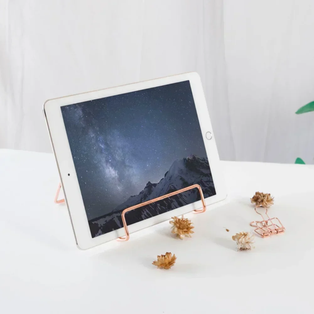 Geometric Desktop Placement Stand Mobile Phone Book Newspaper Collection Storage Rack Magazine Display Holder Tablet Support