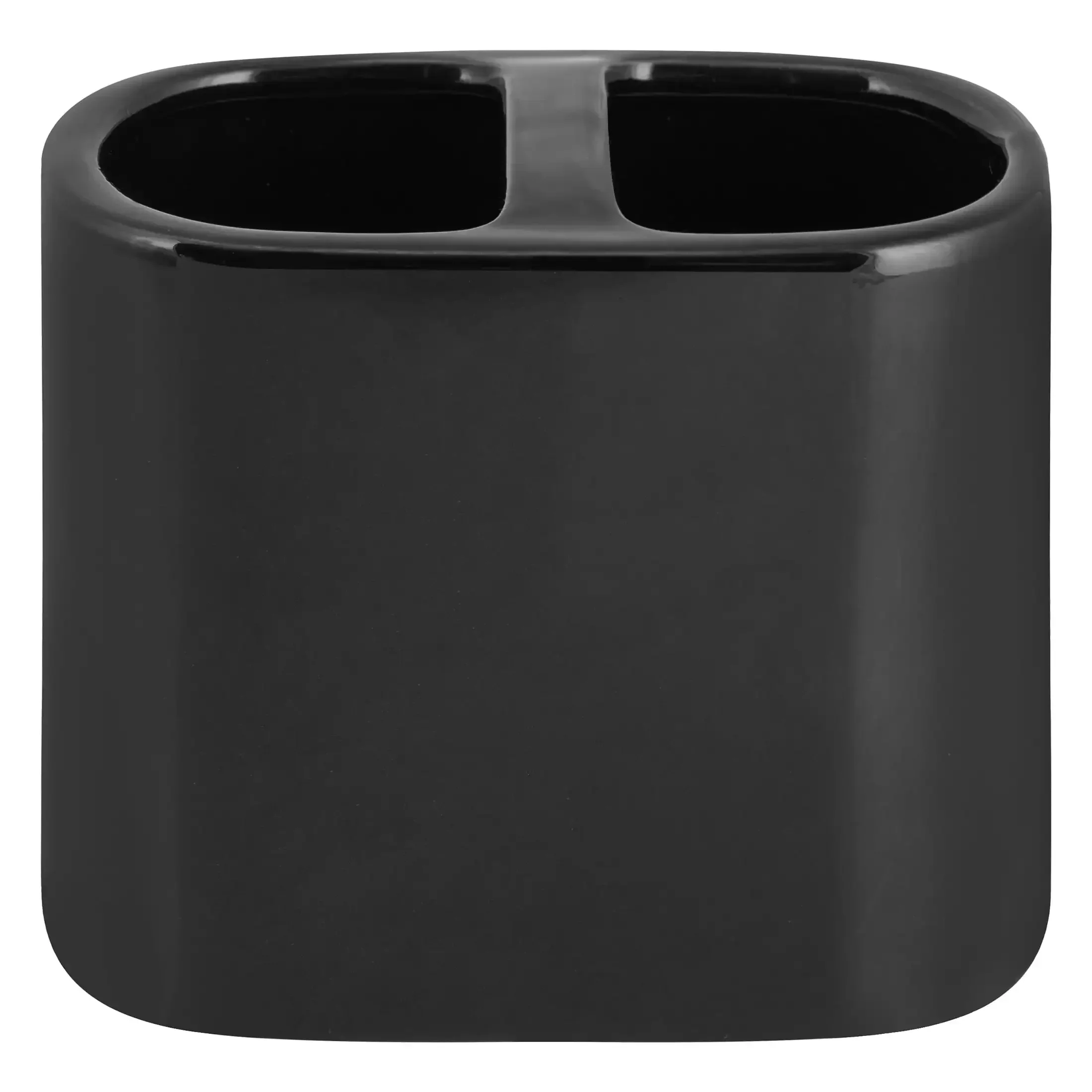 Basic Ceramic Toothbrush Holder Rich Black