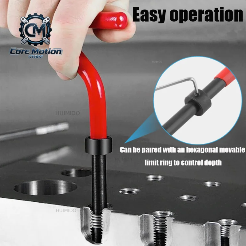 131PCS Thread Repair Kit, HSS Drill Repair Kit SAE&Metric M5 M6 M8 M10 M12 Kit，Engine Block Restoring Damaged Tool